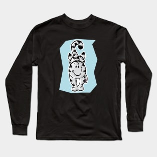 cat smile, funny cat Long Sleeve T-Shirt